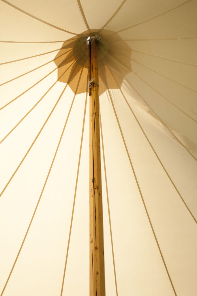 Inside of a Sperry Tent